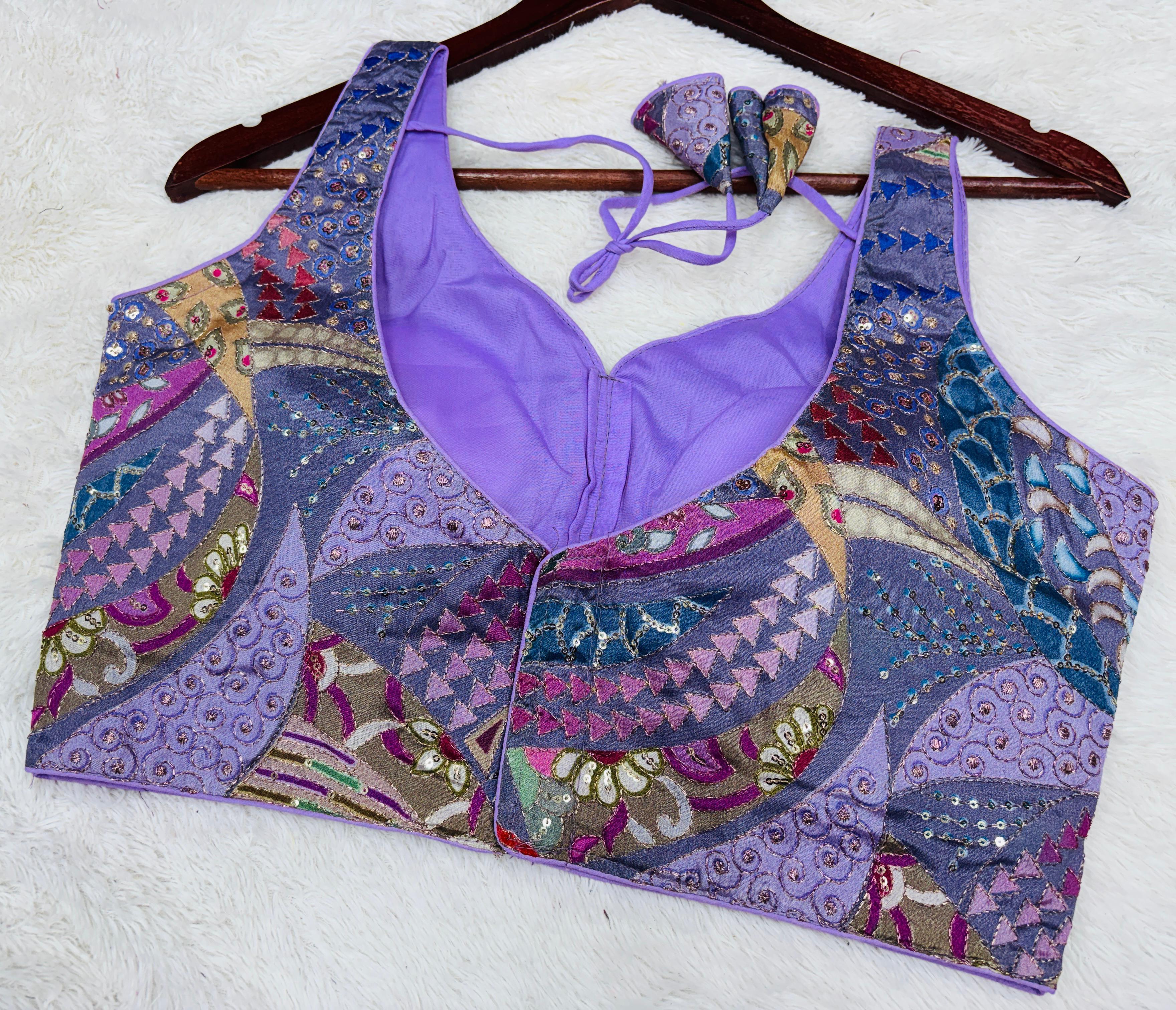 Guddiya Collection - Blue-Purple Fusion Blouse